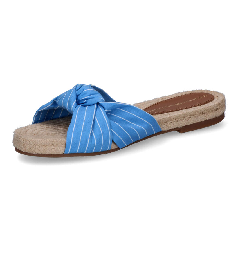 Tommy Hilfiger Stripes Flat Blauwe Slippers voor dames (303994)