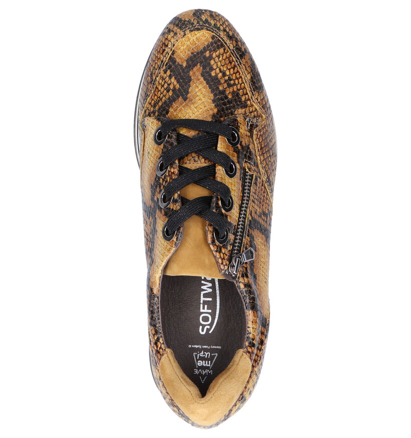 Softwaves Gele Veterschoenen in leer (261467)