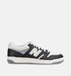New Balance 480 Baskets en Noir/Ecru pour hommes (375125) - pour semelles orthop&eacute;diques