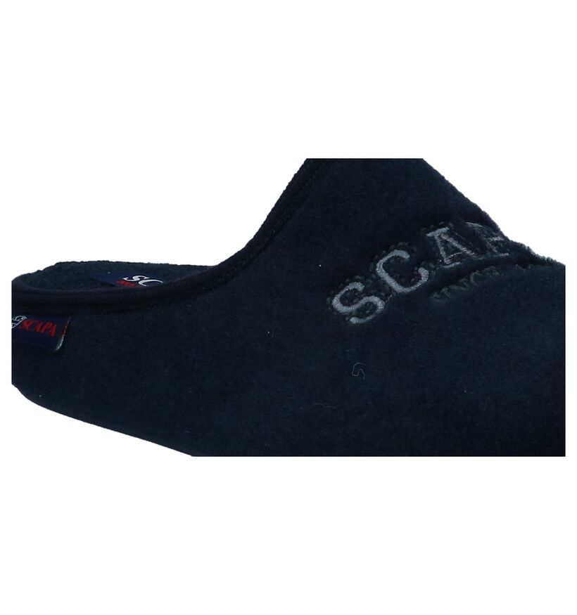 Scapa Pantoffels Donker Blauw in stof (227533)