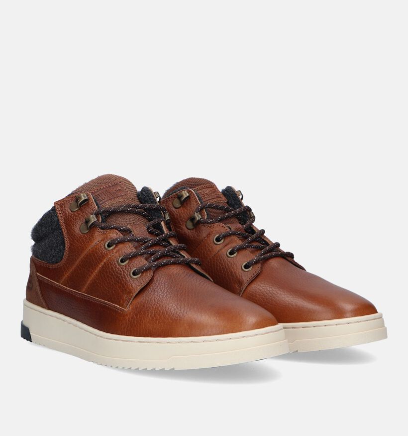 Bullboxer Cognac Hoge Schoenen voor heren (328896) - geschikt voor steunzolen