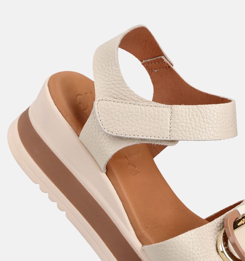 Oh My Sandals Sandales compens&eacute;es en &Eacute;cru pour femmes (373341)