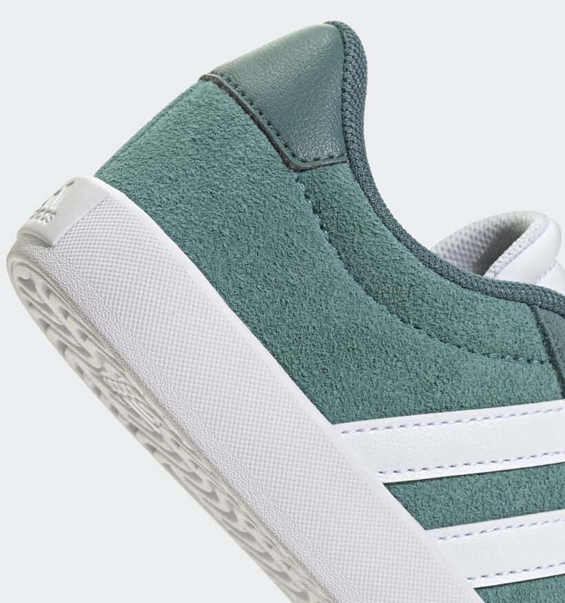 adidas VL Court 3.0 Baskets en Vert pour filles, gar&ccedil;ons (365439) - pour semelles orthop&eacute;diques