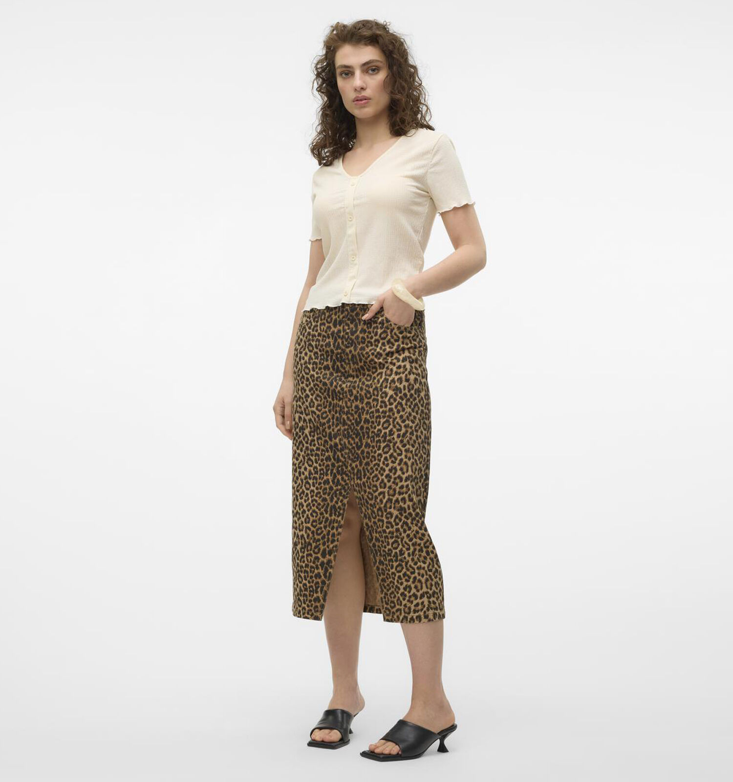 Vero Moda Veri Bruine Lange rok Dames Rokken Online op TORFS.BE