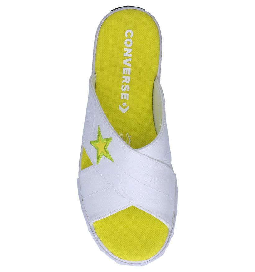 Cons One Star OX Nu-pieds plates en Blanc en textile (249163)
