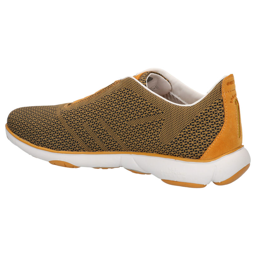 Geox Nebula Gele Instappers in stof (275506)