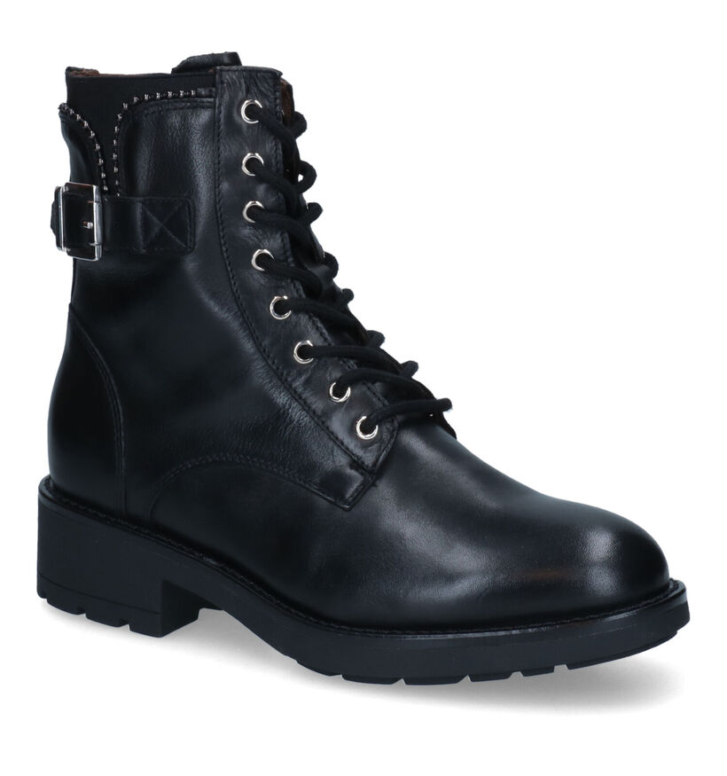 NeroGiardini Boots à lacets en Noir en cuir (314403)