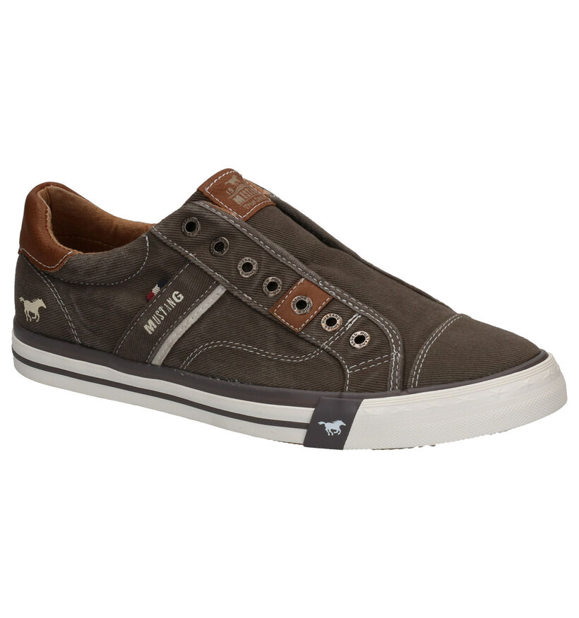 Mustang Grijze Sneakers in stof (303652)