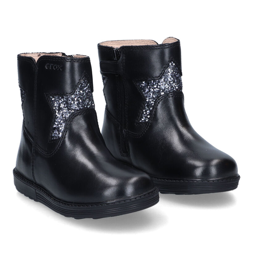 Geox Hynde Bottes en Noir en cuir (317582)