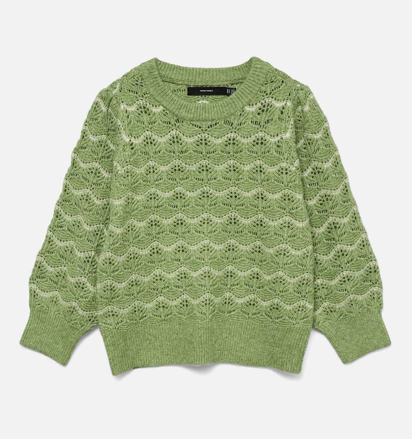Vero Moda Leonor Stitch Groene Pull voor dames (367151)