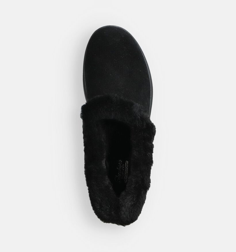 Skechers Cozy Escape Snowy Bliss Zwarte Pantoffels voor dames (377969)