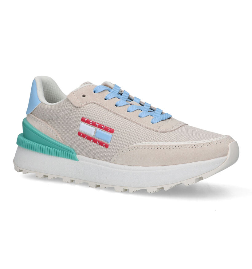 Tommy Hilfiger Ace Tommy Jeans Baskets en Beige en simili cuir (318206)