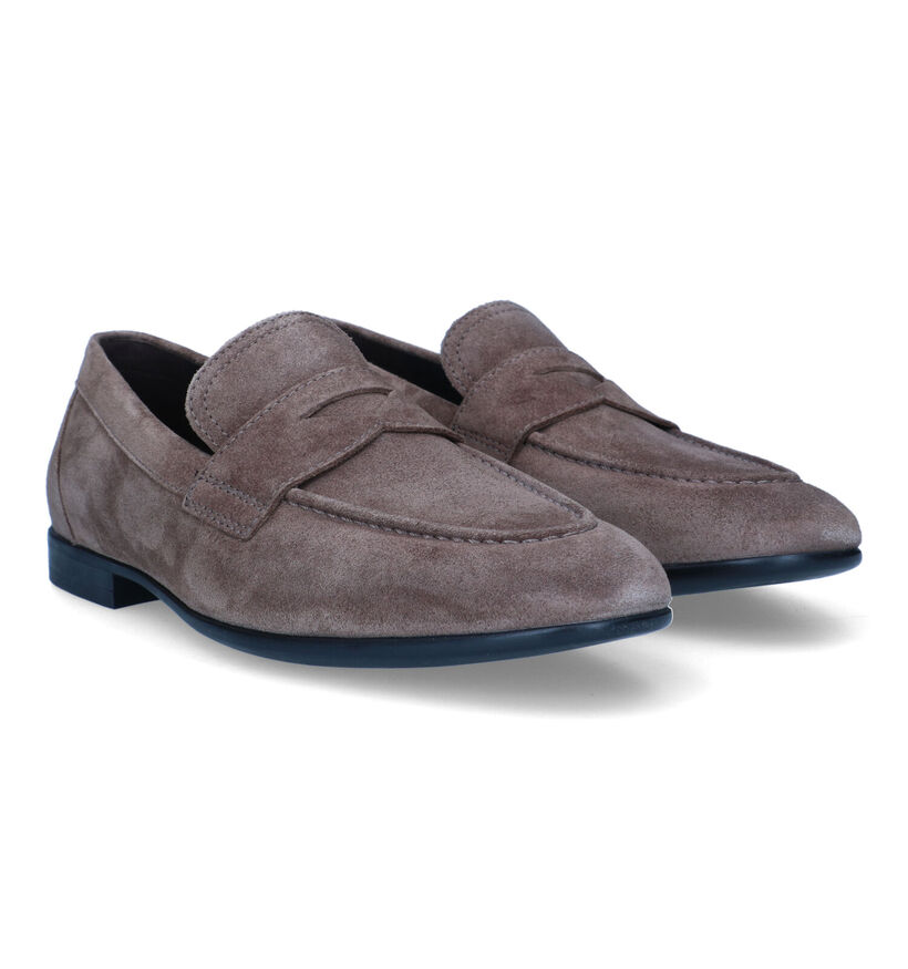 Geox Sapienza Bruine Instapper in daim (326744)