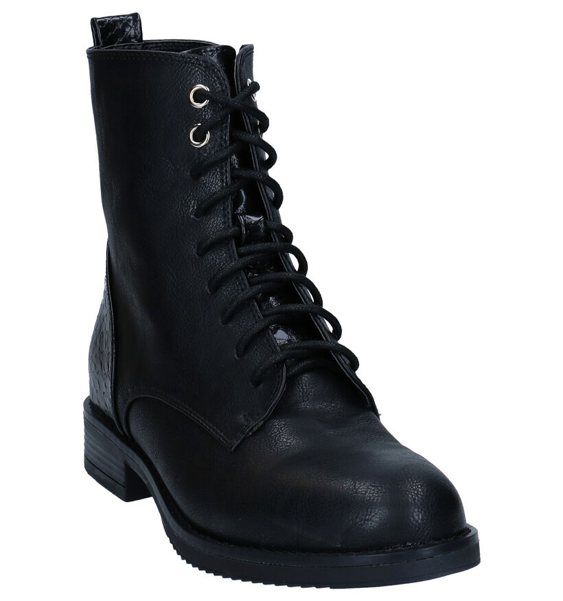 Poelman Zwarte Boots in kunstleer (291395)