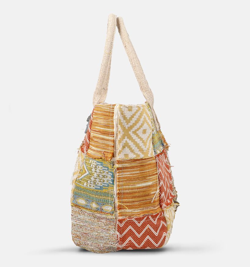 Emily & Noah Janneke Patchwork Cabas en Orange/Jaune pour femmes (371490)