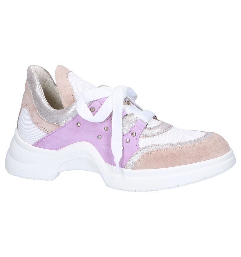 Roze Veterschoenen Tine's in nubuck (249606)