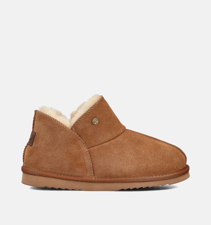 Warmbat Willow Pantoufles fermées en Cognac pour femmes (362527)