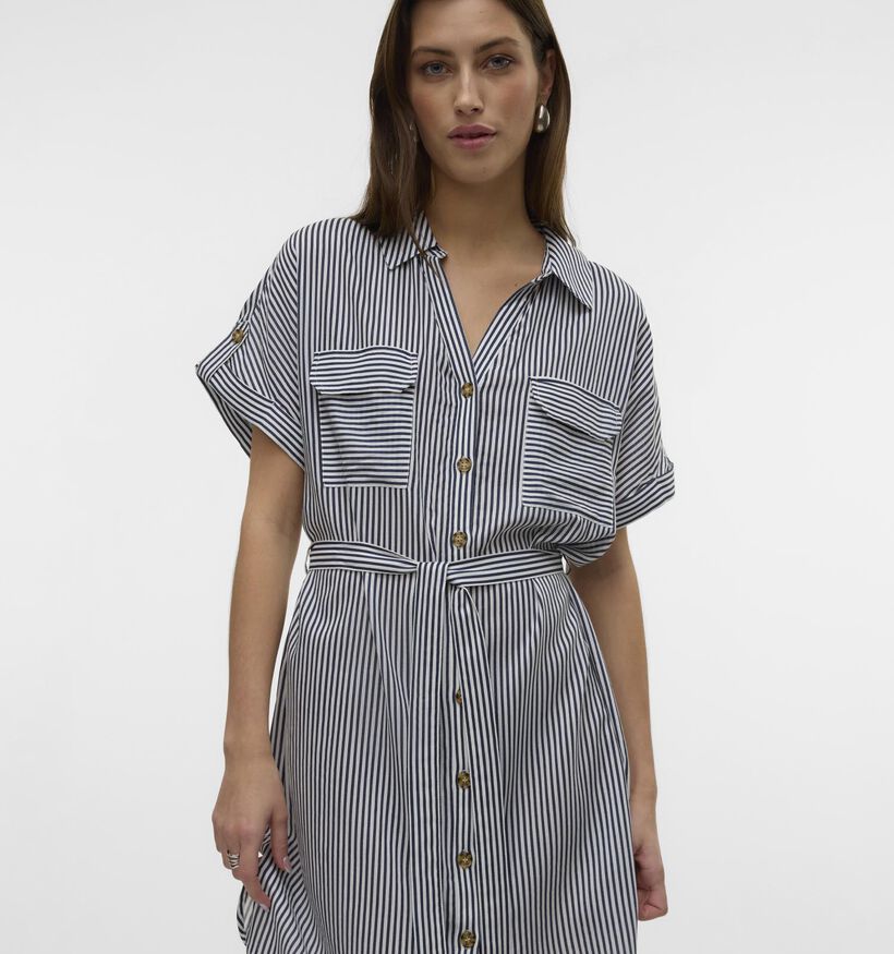 Vero Moda Robe mi-longues en Bleu pour femmes (369431)