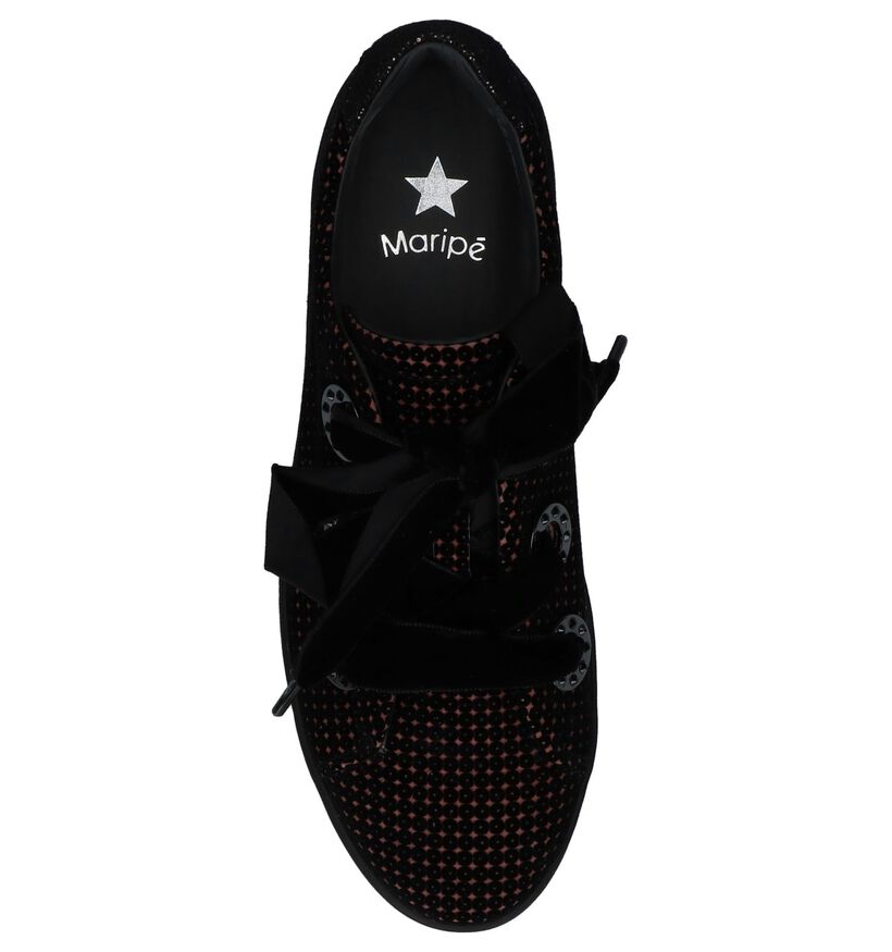 Maripé Chaussures à lacets en Noir en daim (230567)