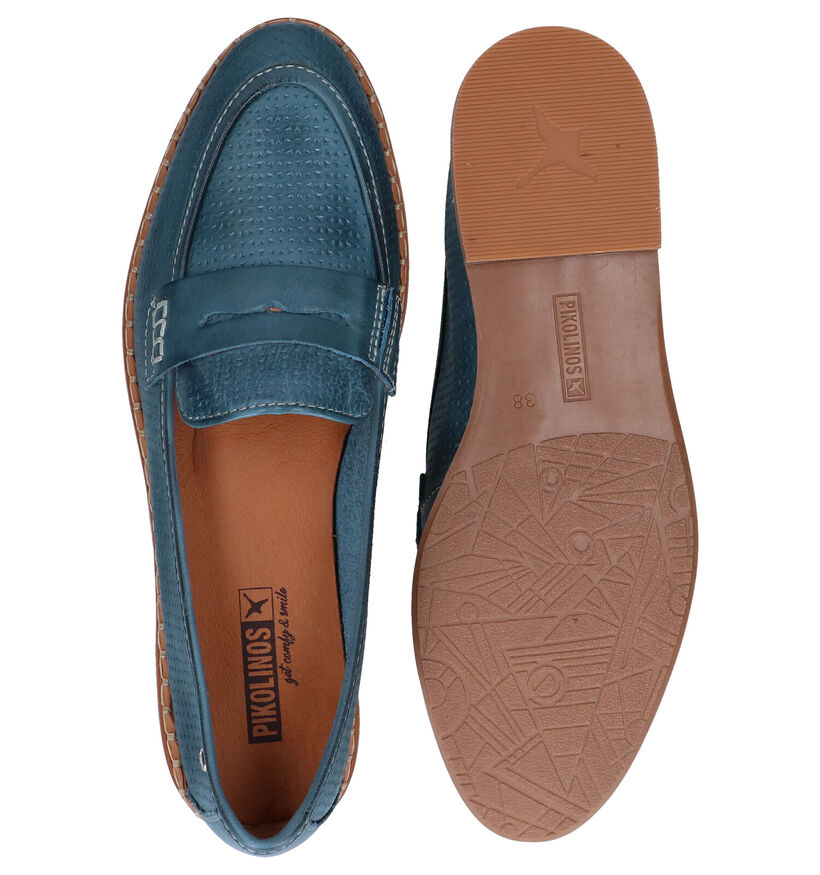 Pikolinos Merida Blauwe Loafers in leer (289276)