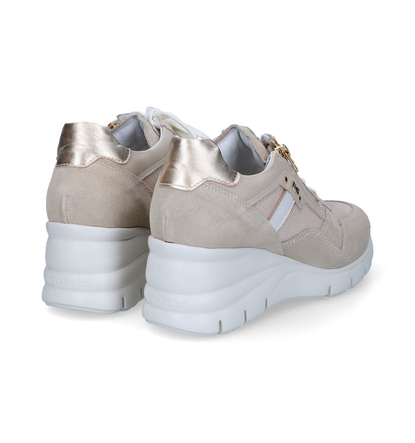 NeroGiardini Beige Wedge Sneakers voor dames (321130) - geschikt voor steunzolen