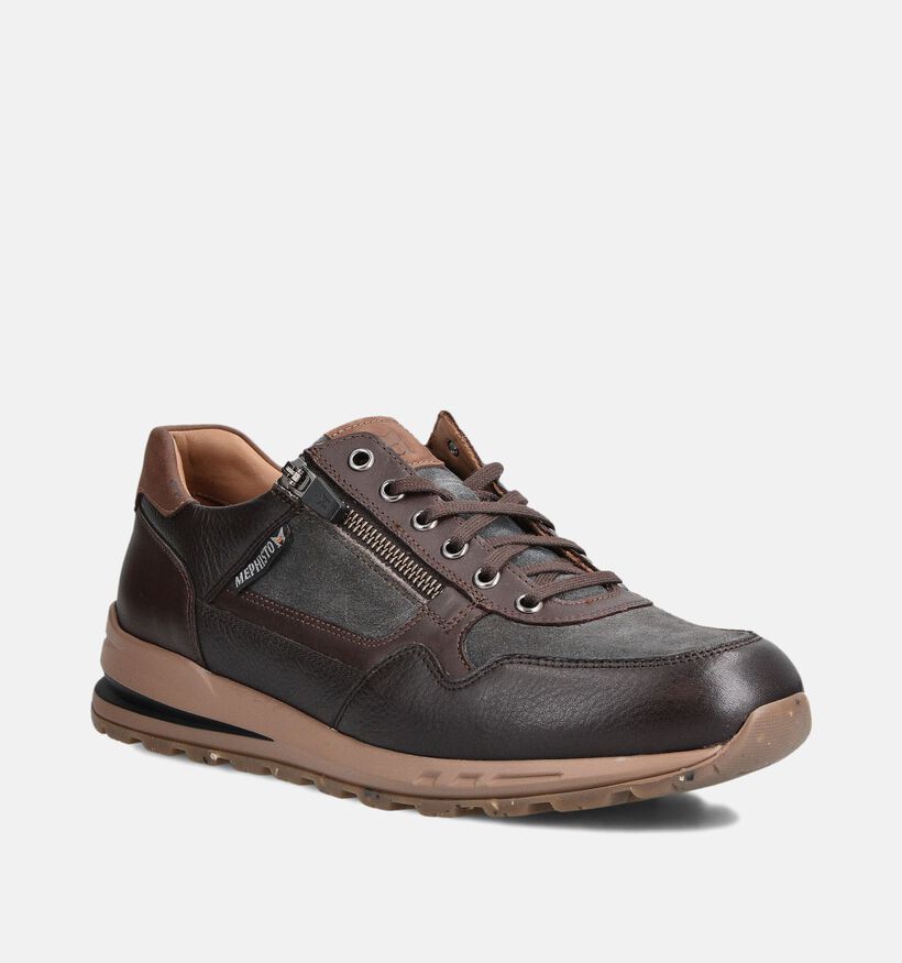 Mephisto Bradley Bruine Rits-veterschoenen voor heren (362830) - geschikt voor steunzolen