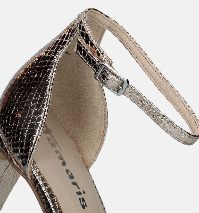 Tamaris Sandales avec talon fermé en Or pour femmes (338322)