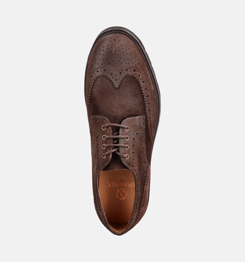 Ambiorix Sutrio Donkerbruine Geklede Veterschoenen voor heren (381988) - geschikt voor steunzolen