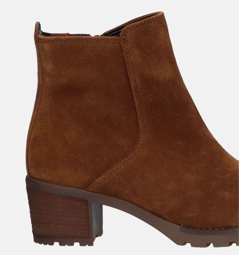 Gabor Bottines en daim en Cognac pour femmes (328204) - pour semelles orthopédiques