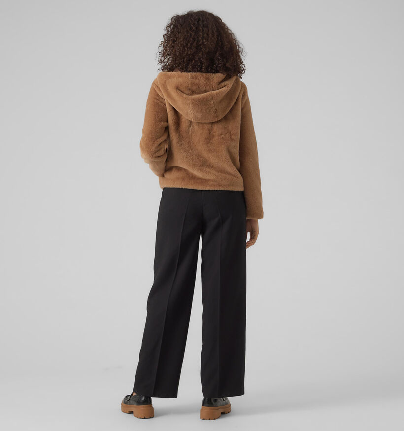 Vero Moda Sonjahoodie Rode Faux fur jas voor dames (329014)
