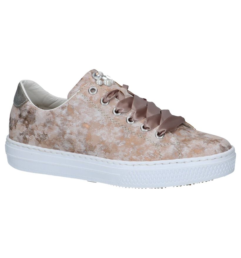 Rieker Chaussures à lacets en Rose clair en simili cuir (239629)