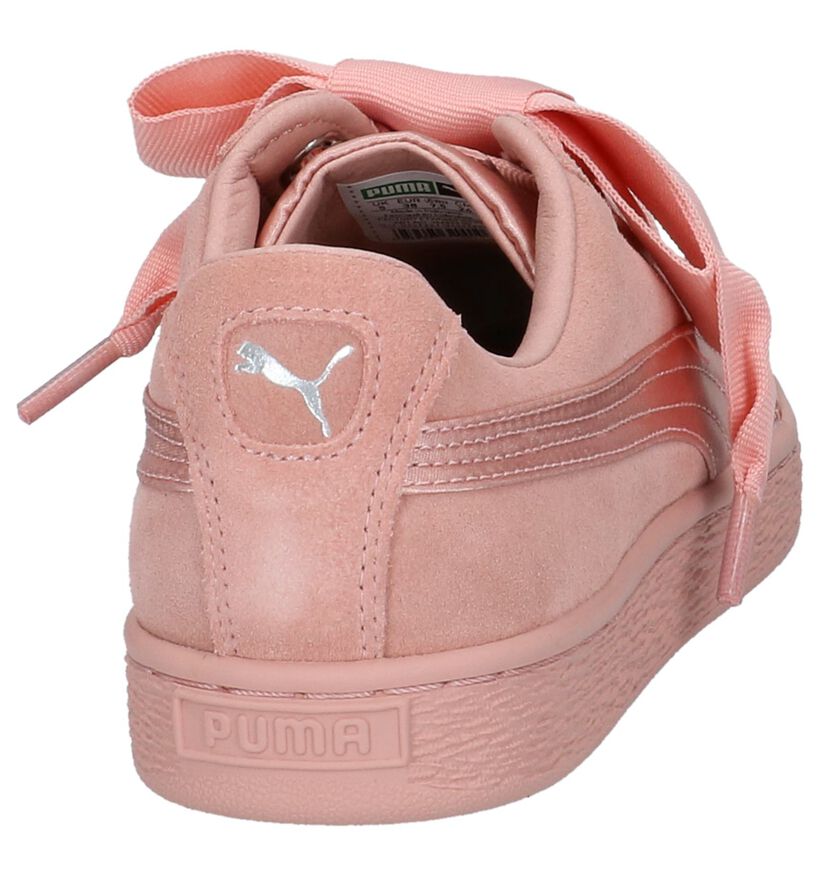 Heart Baskets basses en Rose foncé en daim (209960)