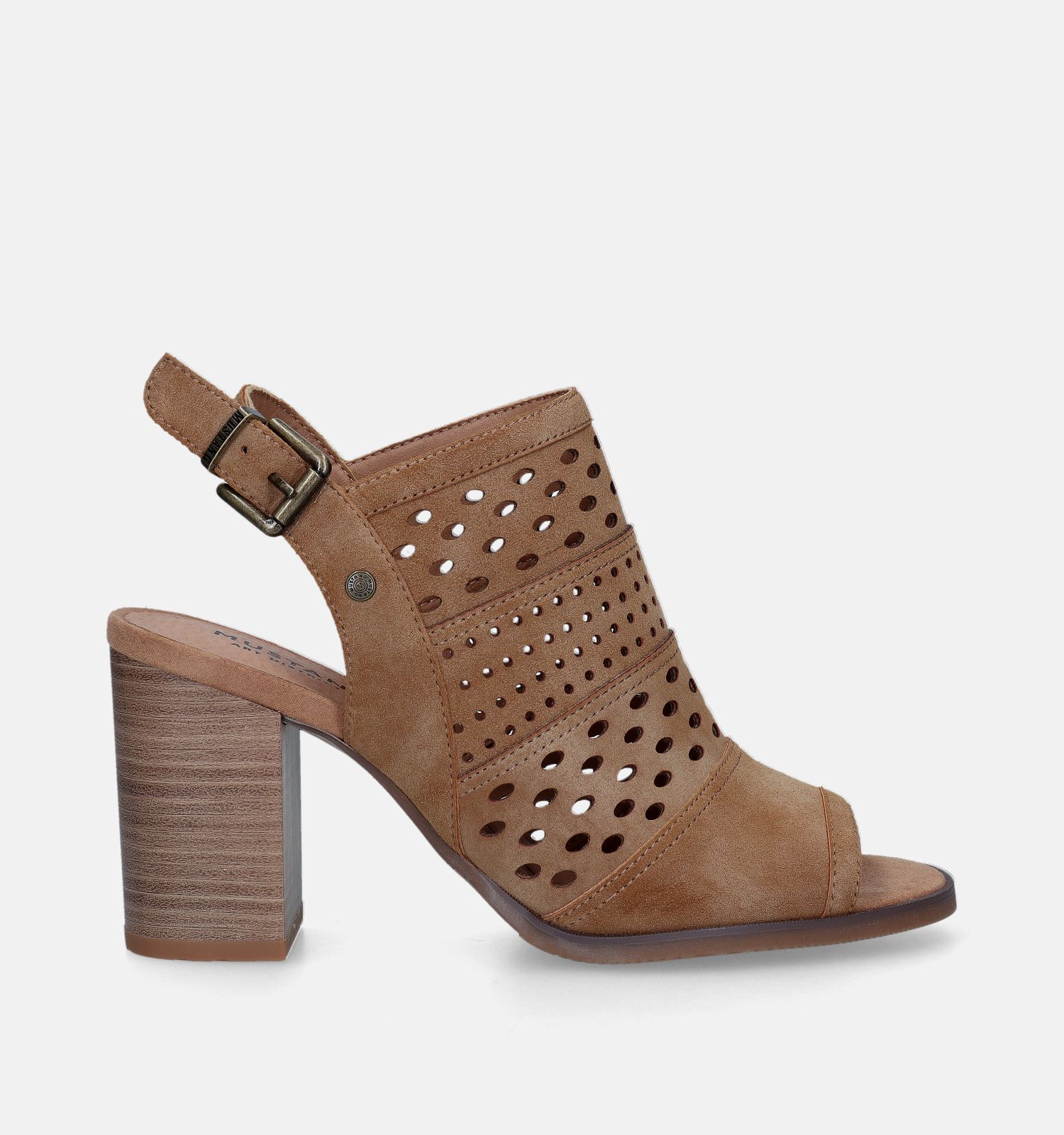 Bruine sandalen hak on sale