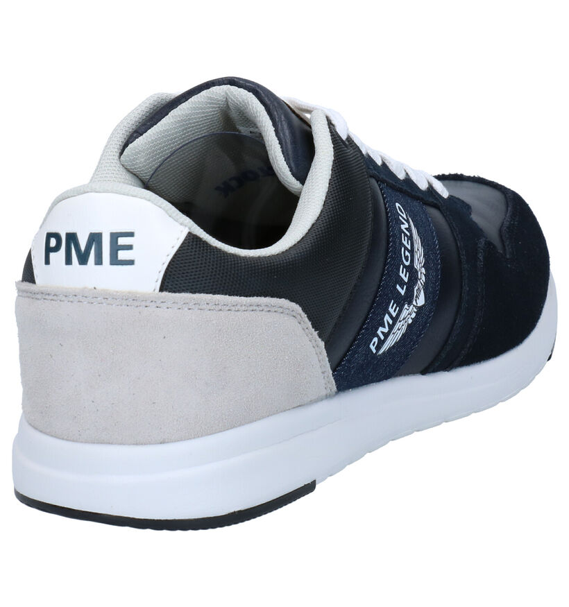 PME Legend Chaussures à lacets en Bleu foncé en cuir (267863)