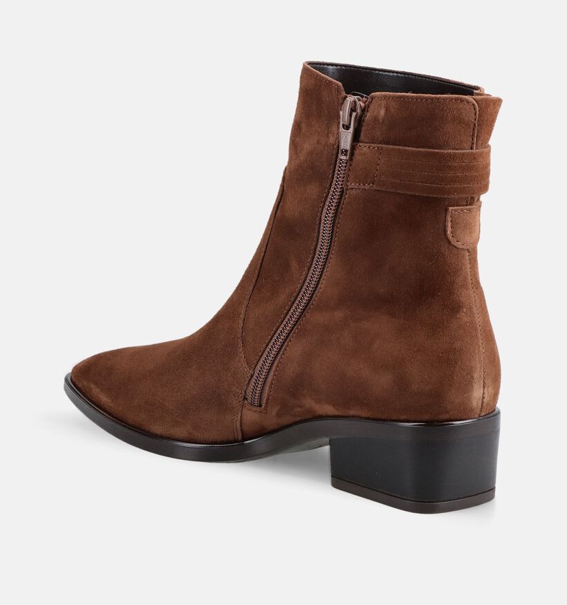 Gabor Comfort Bruine Enkellaarzen met Lage Hak voor dames (380094)