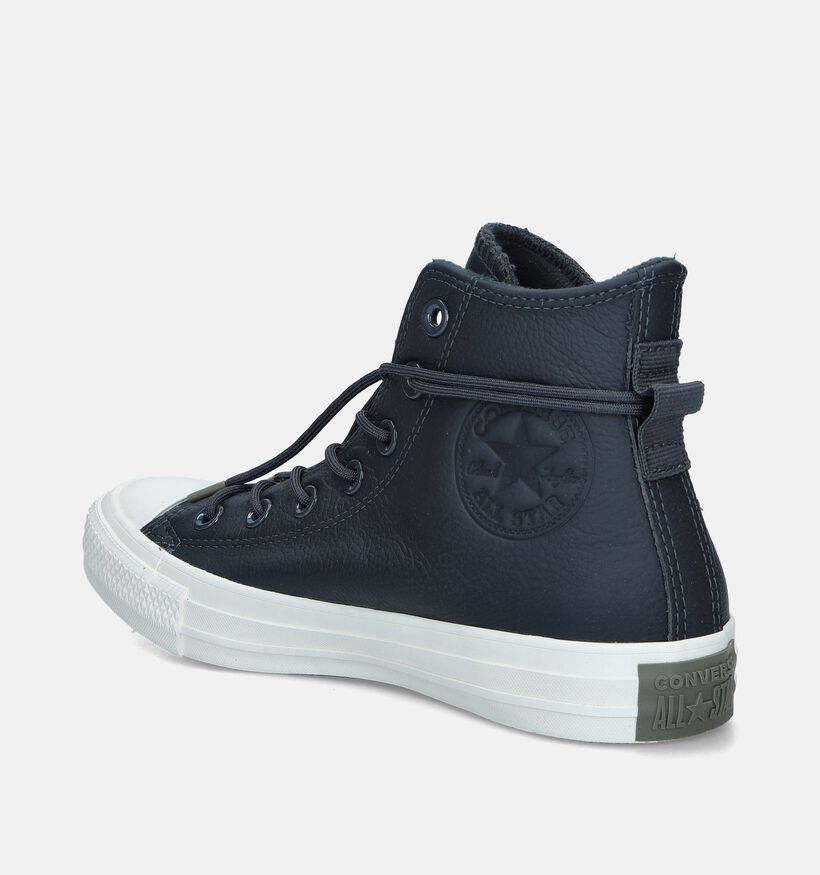 Converse CT All Star Wheaterized Leather Baskets en Bleu pour femmes (348827)