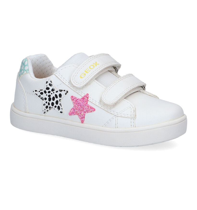Geox Kathe Witte Velcroschoenen in kunstleer (311009)