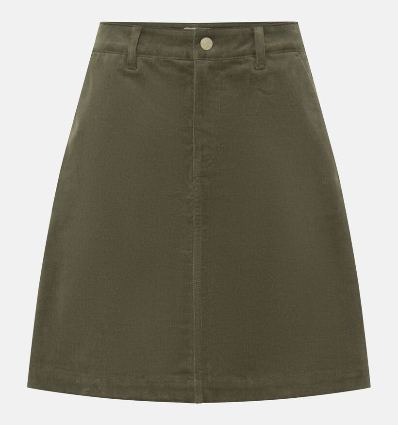 Fransa Tean Jupe mi-longue en Vert kaki pour femmes (379933)