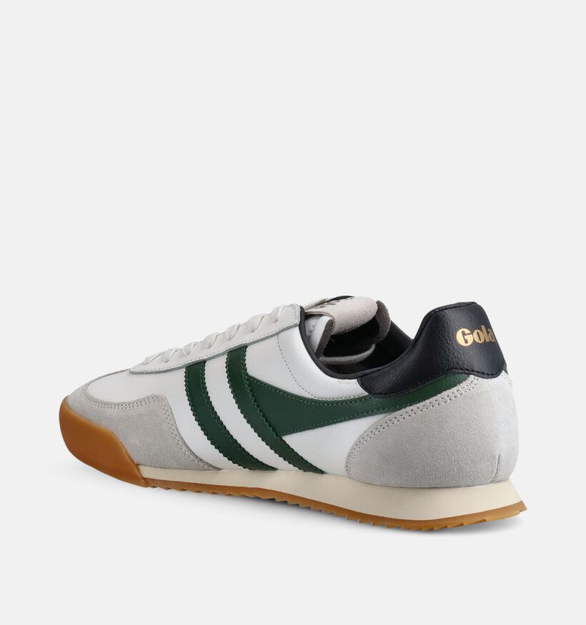 Gola Europa Leather Witte Veterschoenen voor heren (368568) - geschikt voor steunzolen