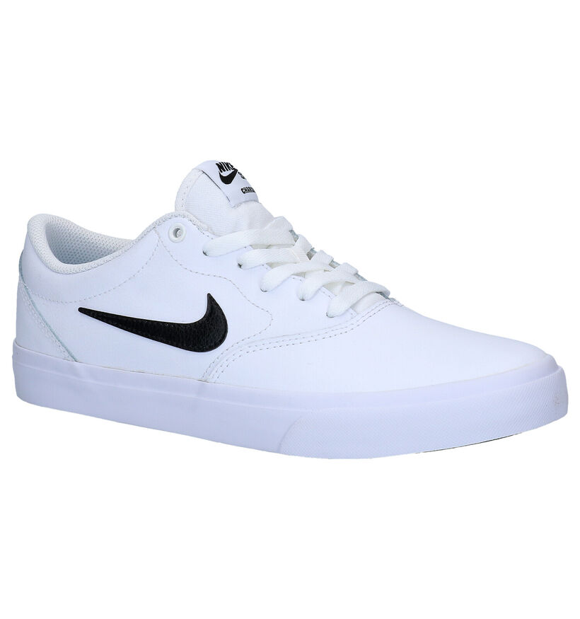 Nike SB Charge Premium Witte Sneakers in kunstleer (277453)