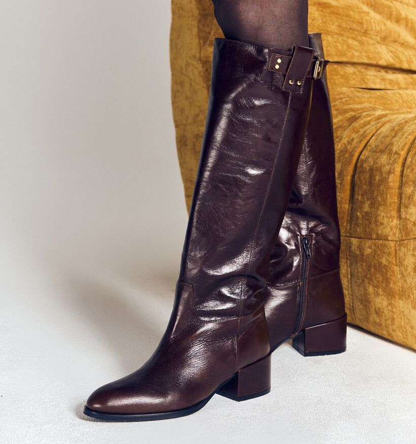 Laurent David Bruine Lange Laarzen voor dames (365069)