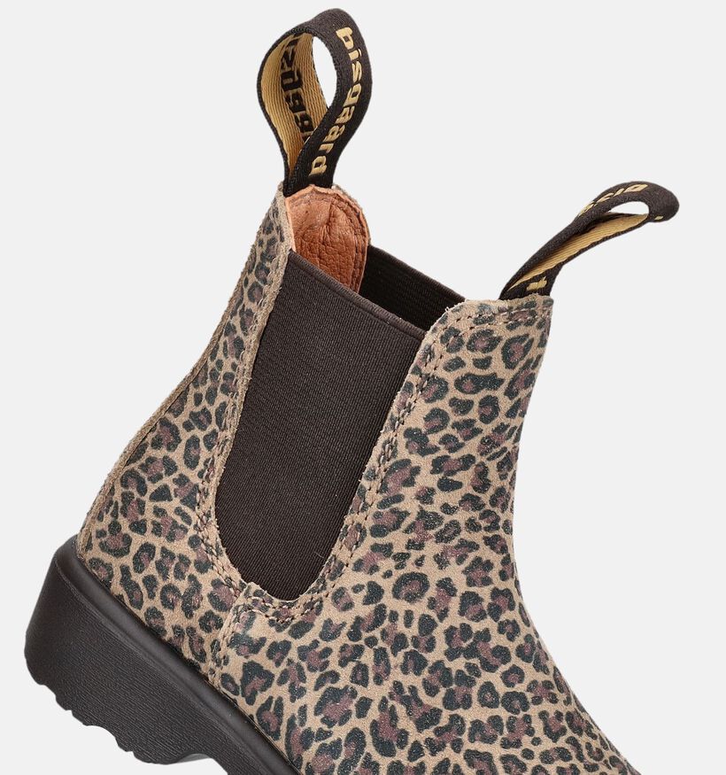 Bisgaard Luipaardprint Bruine Boots met Elastiek voor meisjes (380642) - geschikt voor steunzolen