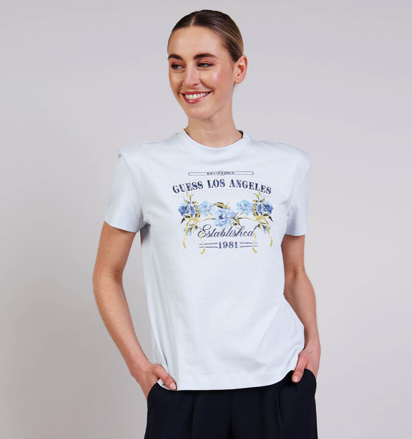 Guess Los Angeles Lichtblauwe T-shirt voor dames (370363)