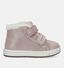 Geox Trottola Chaussures à velcro étanches en Bronze en nubuck (329864)