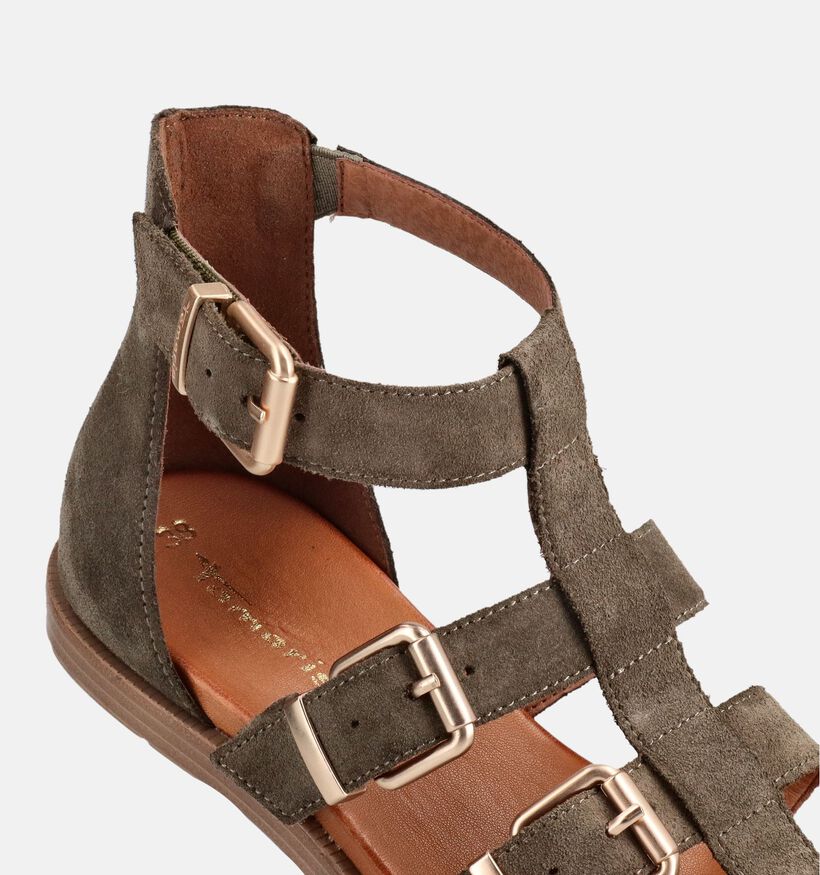 Tamaris Sandales plates en Vert pour femmes (373613)