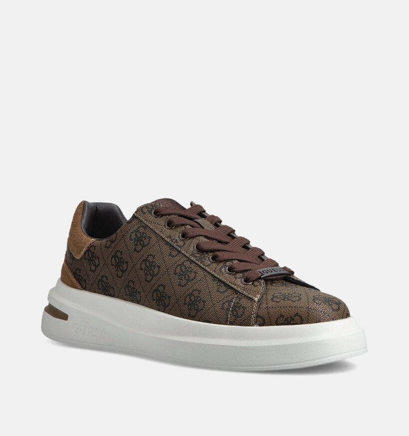 Guess Elba Donkerbruine Veterschoenen voor heren (366521) - geschikt voor steunzolen