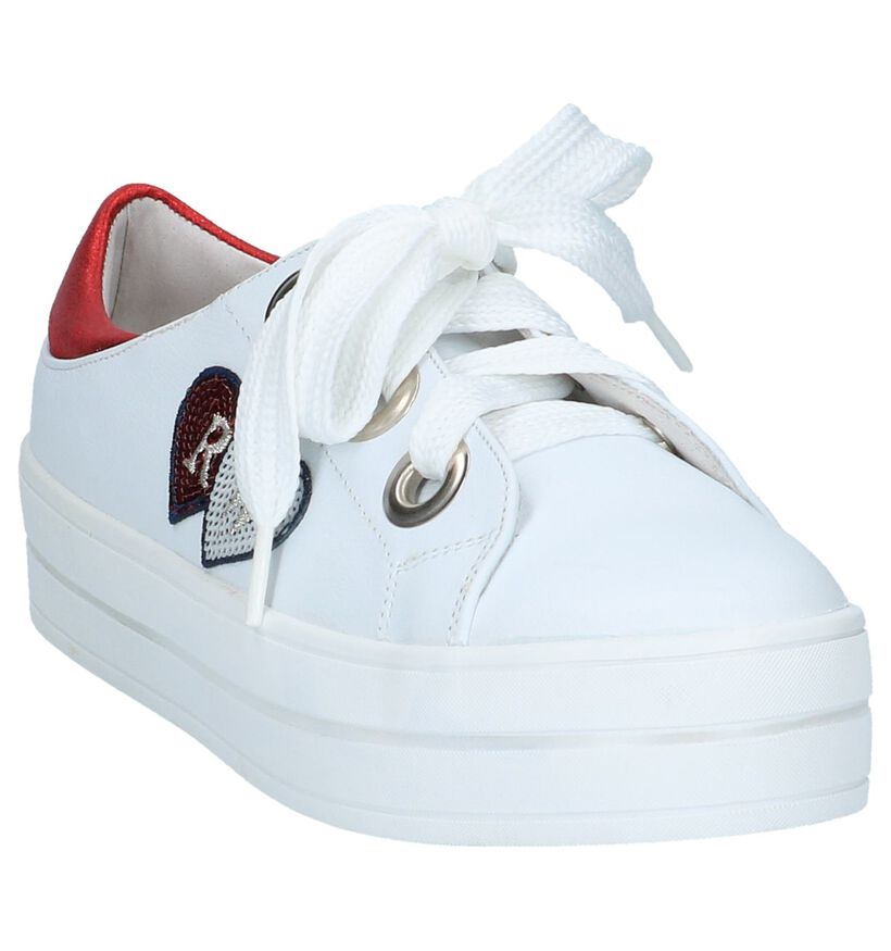 Witte River Woods Flika Lage Geklede Sneakers in leer (214788)