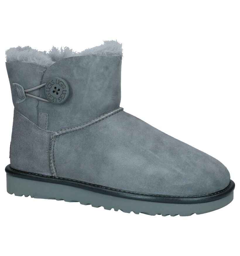 Geklede Boots Grijs UGG Mini Bailey Button in daim (200150)