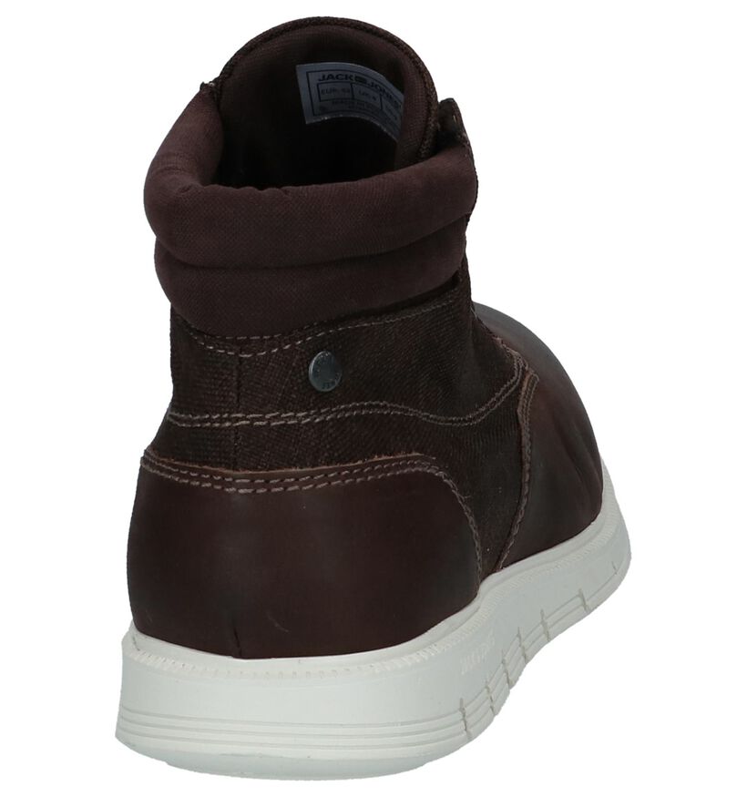 Jack & Jones Chaussures hautes en Brun foncé en cuir (227602)