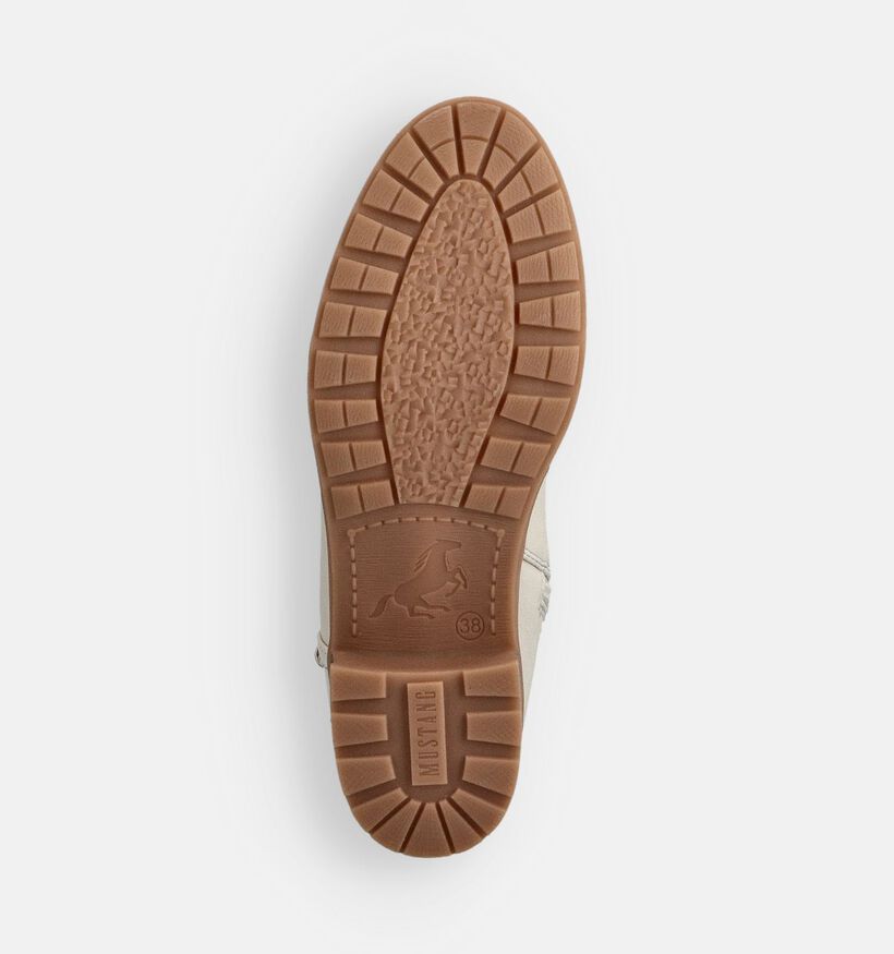 Mustang Boots à lacets en Écru pour femmes (363701)